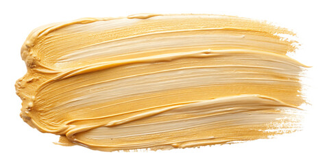 creamy-glazing-acryl-brush-strokes-isolated on white background, png, ai generated.