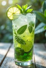 mojito cocktail with lime