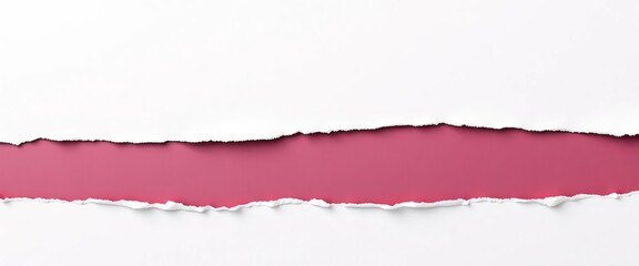 Seamless ripped paper edge texture; horizontal banner design,  craft,  space