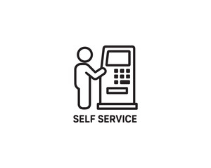 Self Service icon vector design illustration