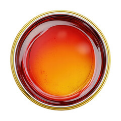 Vibrant Orange and Red Drink in Circular Glass Container, Refreshing Beverage Ideal for Summer Parties on transparent background