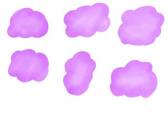 set of colorful speech bubbles