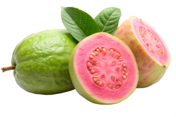 pink guava isolated on white background, png, ai generated.