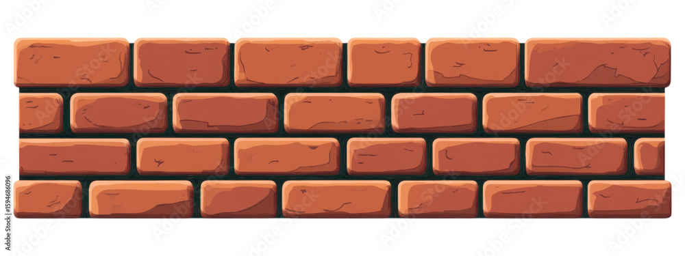 Poster realistic red brick wall texture for design and background use