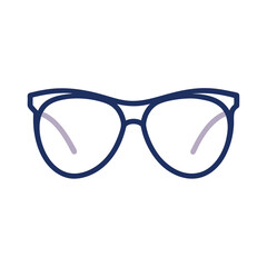 Fototapeta premium Fashion Eyewear Outline Icon on Transparent Background