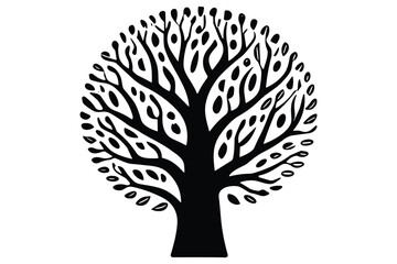 Stylized Tree Outline Clipart Pack
