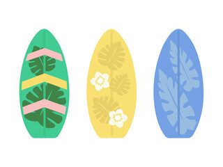 サーフボード　イラストセット