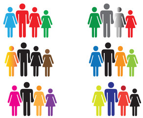 Happy Family Vector Illustration – Parents, Kids, Togetherness, Love, Home Concept Art

