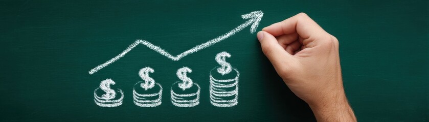 Financial Growth Strategies Business Meeting Infographic Office Close-up View Economic Insights