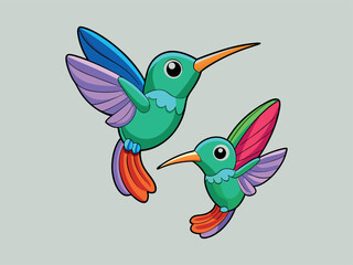 vector illustration of a hummingbird  
