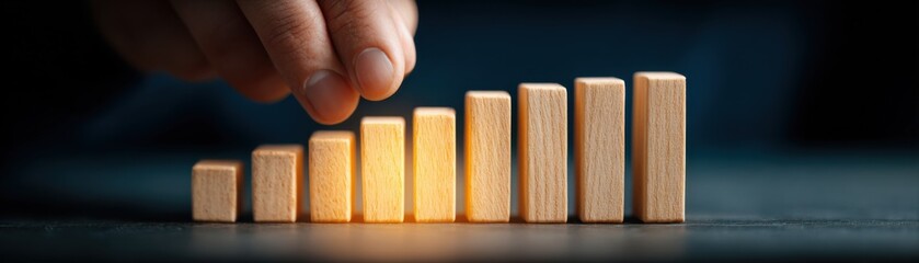 Analyzing Growth Trends Business Insights Data Visualization Office Space Close-Up Performance Metrics