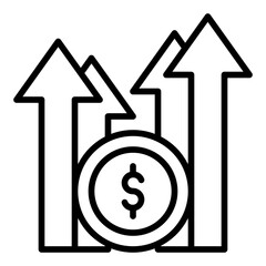 Weight gain icon collection. Financial growth and portfolio increase symbols.