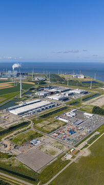 new constructed data center in the Eemshaven, Groningen, The Netherlands. Big tech, big data, cloud and internet infrastructure.