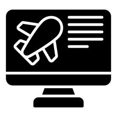Website booking icon set. Online travel reservation and trip planning symbol collection.