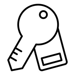 Room key icon collection. Hotel access and accommodation symbol set.