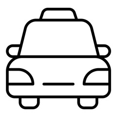 Taxi icon set. City transport and travel cab symbol collection.