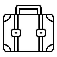 Travel luggage icon set. Suitcase and baggage symbol collection.
