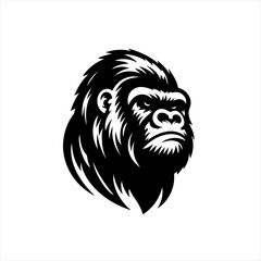 Vector art of gorilla head illustration