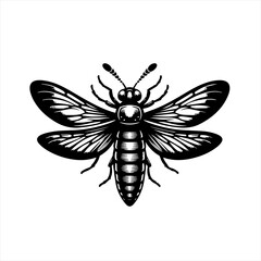 Vector art of detailed illustration of a bee