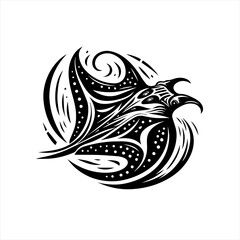 Vector art of manta ray swimming in ocean