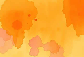 Obraz premium Watercolor wash on textured orange paper background, design element, natural