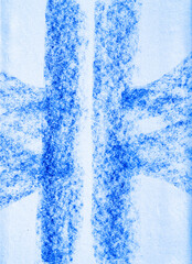 Hand-Drawn Abstract Textures - Blue Wax Crayon Backgrounds
