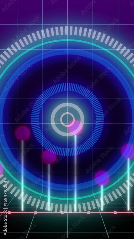 Poster Animation of financial data processing and scope scanning over grid