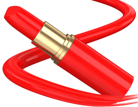 Lipstick Tube with Smudge Effect – Transparent Background