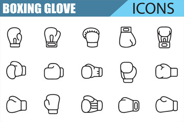 Minimal Boxing Glove Icons for Web and Mobile Design