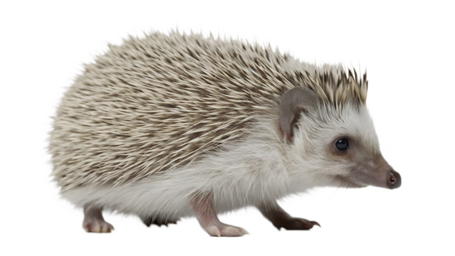 hedgehog-isolated on white background, png, ai generated.
