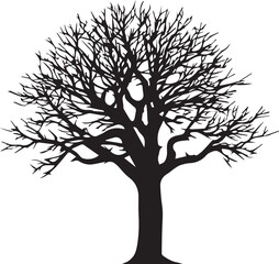 Bare Tree Vector - Clipart