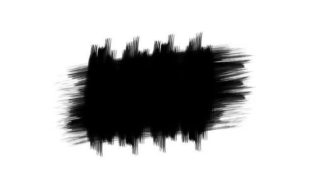 4k realistic white abstract paint brush stroke animation of paint splash. Brush stroke white transition background with alpha channel	