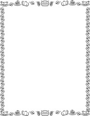 fall doodle frame