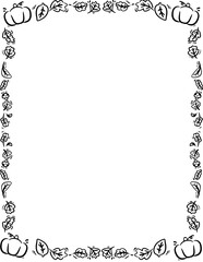fall doodle frame