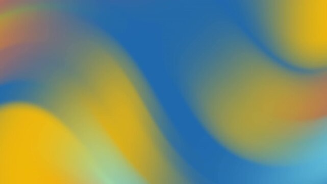Flujo crom&aacute;tico abstracto en azul y amarillo