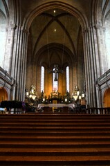 Fototapeta premium Mainz, Germany 12.14.2019: Interior of the Mainz cathedral in Germany