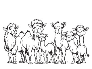 minimal camel drawing style