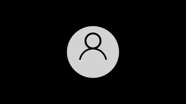 Profile  account icon. profile, user icon. people icon on black, green background.Communication man profile icon. User profile account. Profile icon animation. Man profile icon. 4k