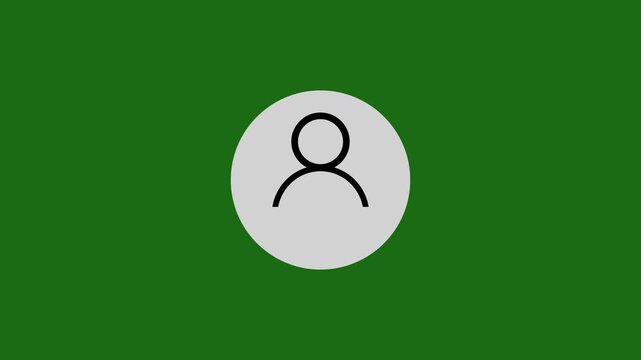 Profile  account icon. profile, user icon. people icon on black, green background.Communication man profile icon. User profile account. Profile icon animation. Man profile icon. 4k