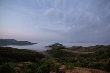 Morning view high on the mountain