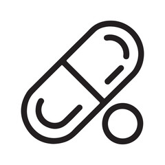 Pill and capsule medical symbols medicine health