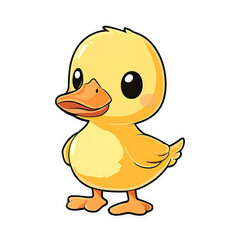 Fototapeta premium Baby Duck Sticker Design PNG