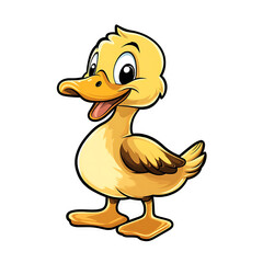 Fototapeta premium Baby Duck Sticker Design PNG