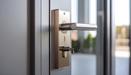 closeup door lock.