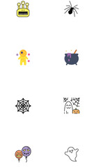 Cute Kids Vector Icon Set for Web and Design