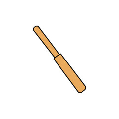 Cricket Bat and Stumps Vector Illustration for Outdoor Sports Equipment