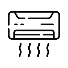 A premium outline icon of ac cooling system