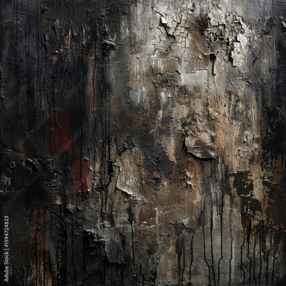 Poster the overall texture has a slightly distressed or grunge effect, adding depth and complexity to the v