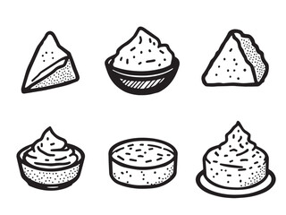 cottage cheese line art style