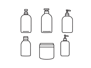 cream bottle outline illustration